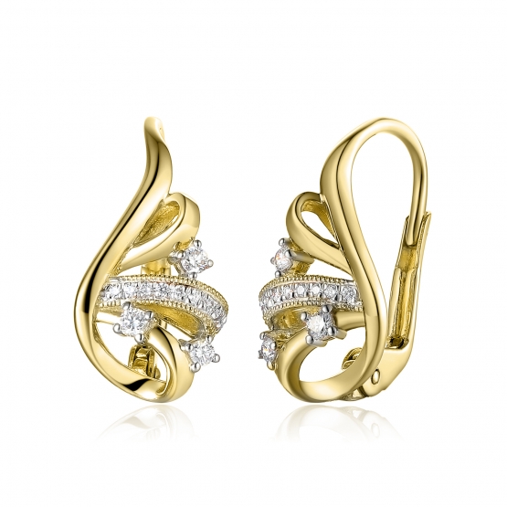 Gems, Diamantové náušnice Tatiana v kombinovaném zlatě