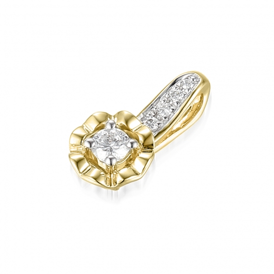 Gems, Zajímavý přívěsek Primrose, kombinované zlato s brilianty