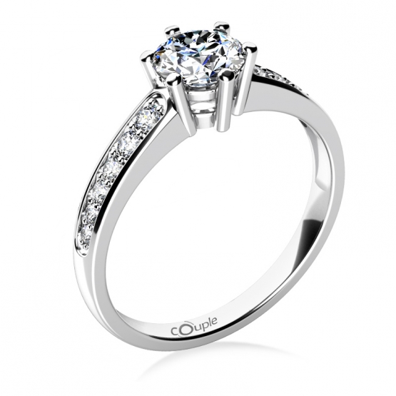Couple, Luxusní zásnubní prsten Naria z bílého zlata
