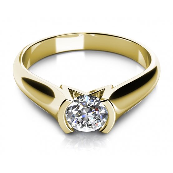Nádherný zásnubní prsten Zaria ve žlutém zlatě