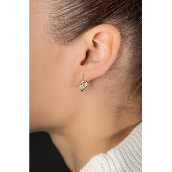 Gems, Visací náušnice Meredith, kombinované zlato a brilianty, 3830706-5-0-99