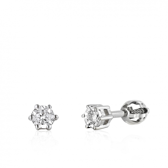 Gems, Diamantové peckové náušnice Aviva II, bílé zlato s brilianty, 3882516-0-0-99