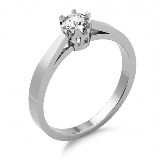 Couple, Elegantní zásnubní prsten Natalie, bílé zlato se zirkonem, vel.: 52, ø16,6 mm, 6660757-0-52-1
