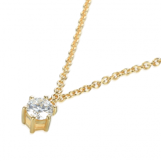 Gems, Jemný náhrdelník Aisha, žluté zlato a briliant
