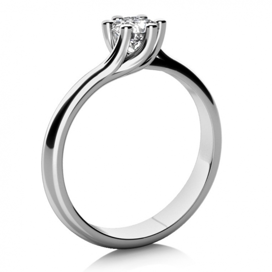 Zásnubní prsten Loraine, bílé zlato a briliant