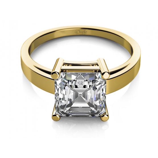 Zásnubní prsten Ada, žluté zlato a výrazný zirkon