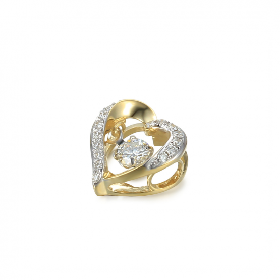 Něžný diamantový přívěsek Hortenzia, kombinované zlato a brilianty