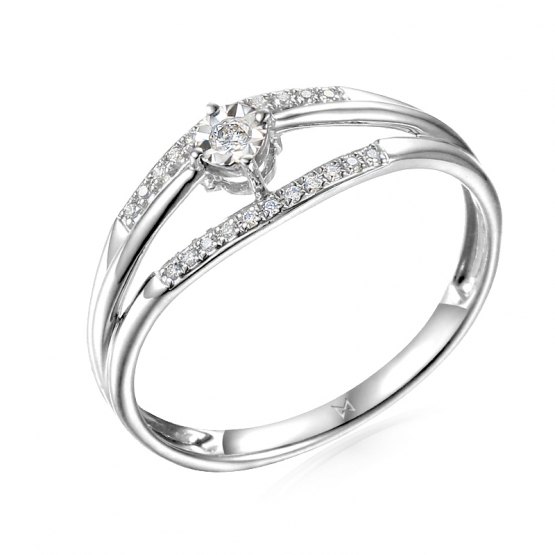 Gems, Diamantový prsten Akira z bílého zlata