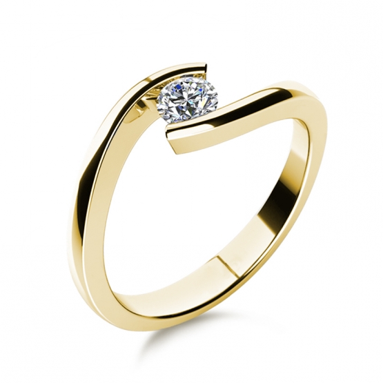 Minimalistický zásnubní prsten Freya s diamantem