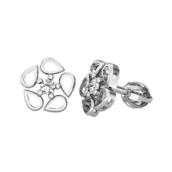 Náušnice Mani, bílé zlato se zirkony