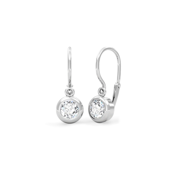 Couple, Dětské náušnice Anisha I, bílé zlato se zirkony