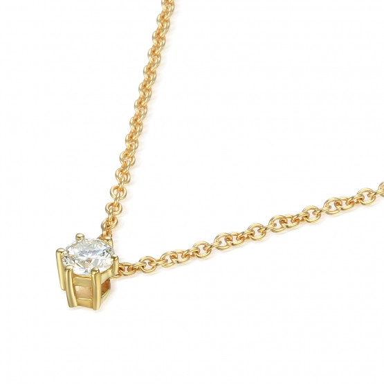 Jemný náhrdelník Aisha, žluté zlato a briliant