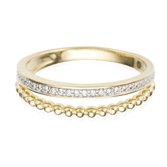 Prsten z diamantového setu Millicent, kombinované zlato s brilianty