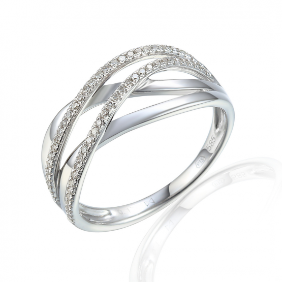 Gems, Briliantový prsten Sorelle v bílém zlatě