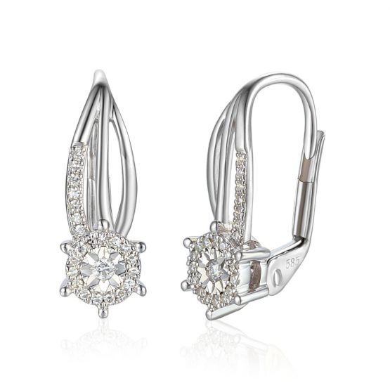 Gems, Diamantové náušnice Jocelyn, bílé zlato s brilianty, 3881675-0-0-99