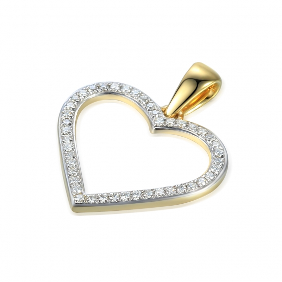 Gems, Elegantní přívěsek Amber, kombinované zlato s diamanty