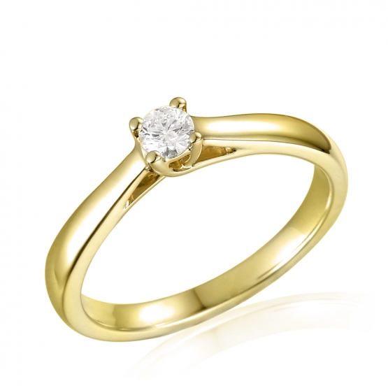 Gems, Diamantový zásnubní prsten Nilah ve žlutém zlatě