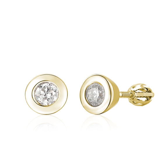 Gems, Diamantové náušnice Kirsty II, žluté zlato s brilianty