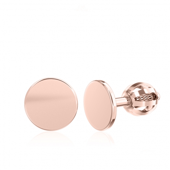 Couple, Minimalistické náušnice IDOL Circle, růžové zlato