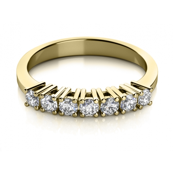 Couple, Zajímavý prsten Chloe – žluté zlato a zirkony