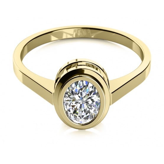 Couple, Zásnubní prsten Raquel, žluté zlato a zirkon, vel.: 57, ø18,1 mm, 6810307-0-57-1