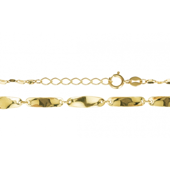 Luxur, Elegantní náramek Shine ve žlutém zlatě, délka: 19 cm, 1440918-0-19-0