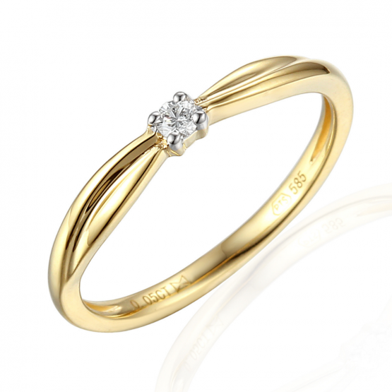 Gems, Zásnubní prsten Reba, kombinované zlato s briliantem