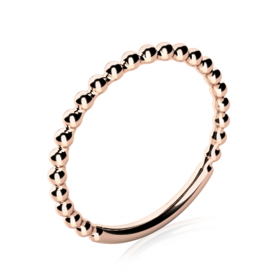 Jemný prsten Marbles z růžového zlata