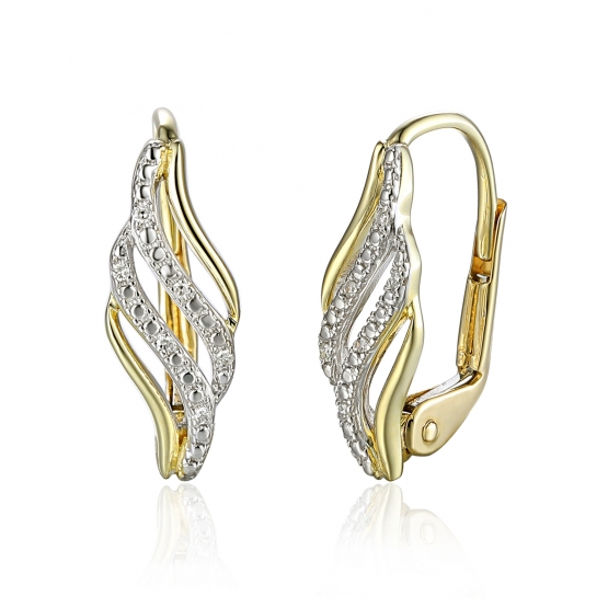 Gems, Diamantové náušnice Virginia v kombinovaném zlatě