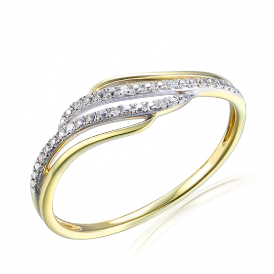 Diamantový prsten Virginia v kombinovaném zlatě