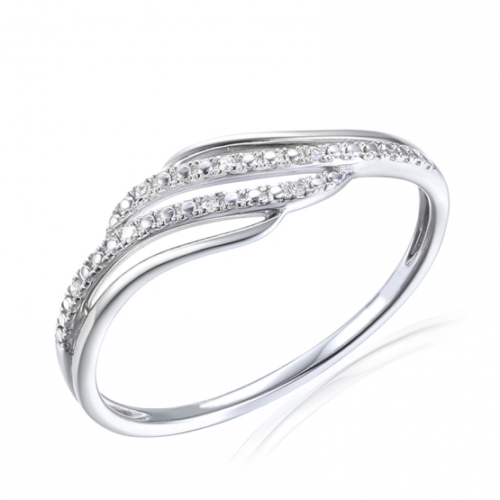 Diamantový prsten Virginia v bílém zlatě