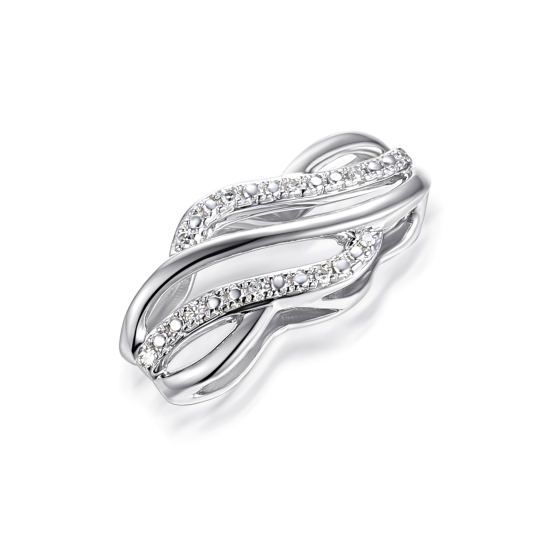 Gems, Elegantní diamantový přívěsek Caroline, bílé zlato a brilianty