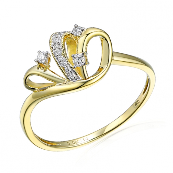 Gems, Diamantový prsten Tatiana v kombinovaném zlatě