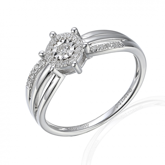 Gems, Diamantový prsten Jocelyn, bílé zlato s brilianty, vel.: 53, ø16,9 mm, 3862885-0-53-99