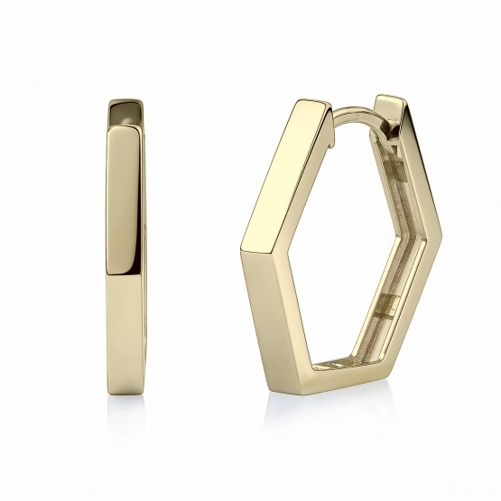 Originální náušnice Hexo ze žlutého zlata