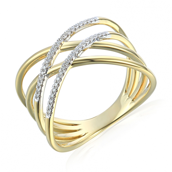 Podmanivý briliantový prsten Farah ve žlutém zlatě