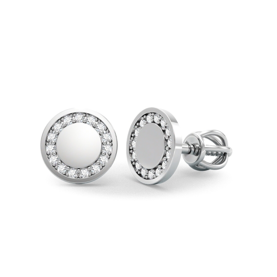 Couple, Stylové pecky Brook II, bílé zlato se zirkony