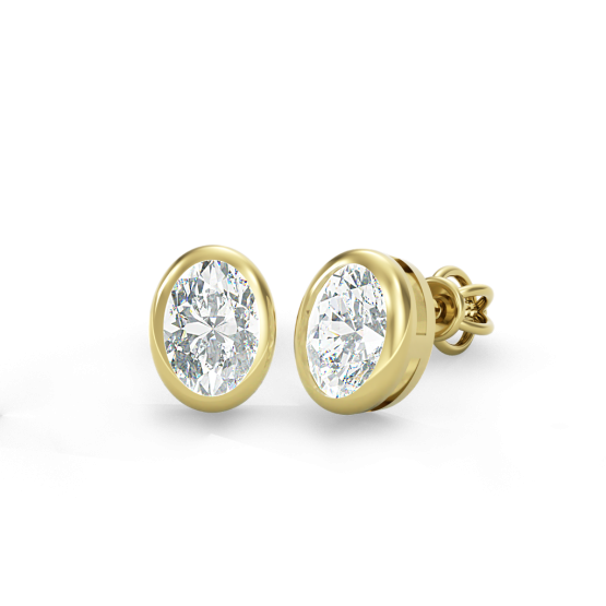 Couple, Peckové náušnice Solenne, žluté zlato se zirkony