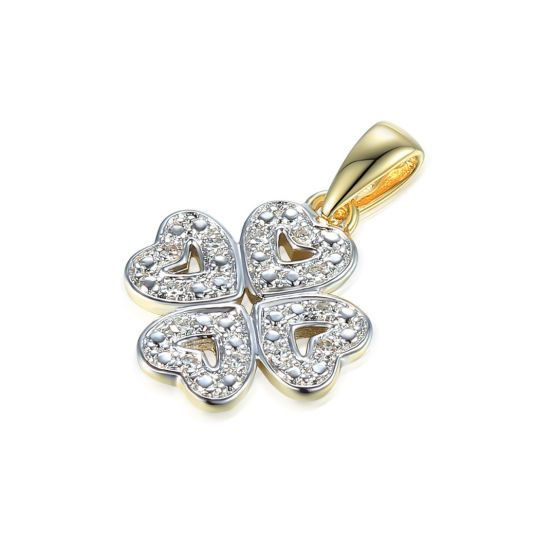 Gems, Elegantní přívěsek Chiara, kombinované zlato s diamanty