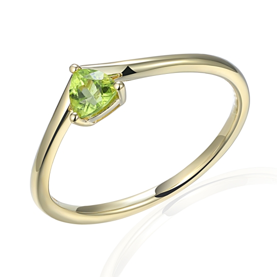 Gems, Originální prsten Tristin, žluté zlato a peridot (olivín)