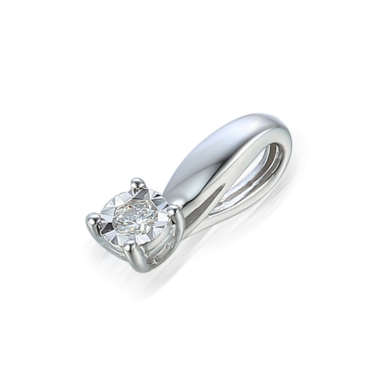 Gems, Jemný přívesek Eviana, bílé zlato s briliantem