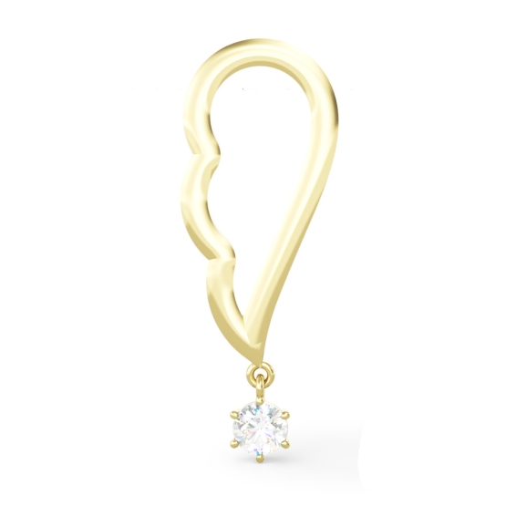 Couple, Jedna náušnice Amaré I, žluté zlato se zirkonem