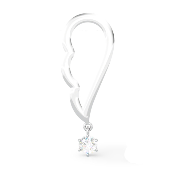 Couple, Jedna náušnice Amaré I, bílé zlato se zirkonem