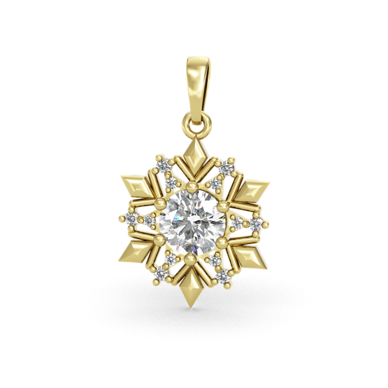 Couple, Přívěsek Nivelle, žluté zlato se zirkony