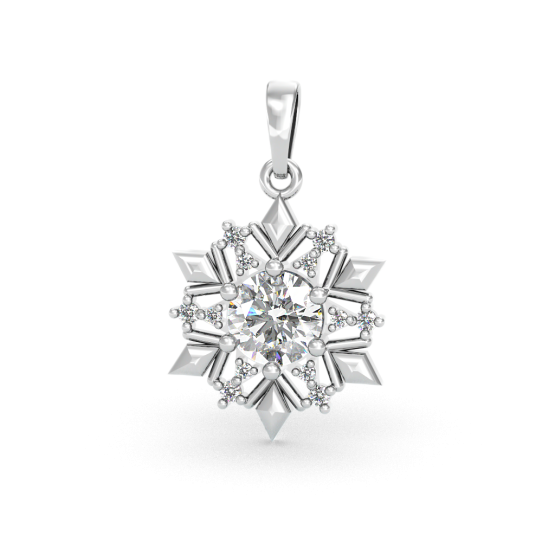 Couple, Přívěsek Nivelle, bílé zlato se zirkony