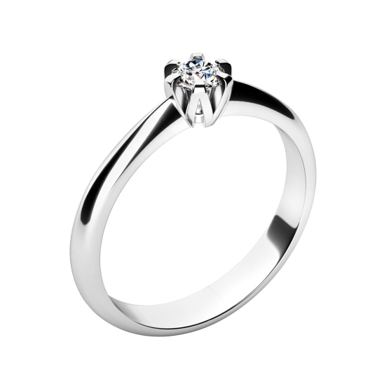 Couple, Zásnubní prsten Solaya, bílé zlato se zirkonem