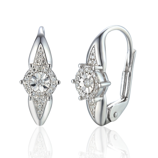 Diamantové náušnice Lumira, bílé zlato s brilianty