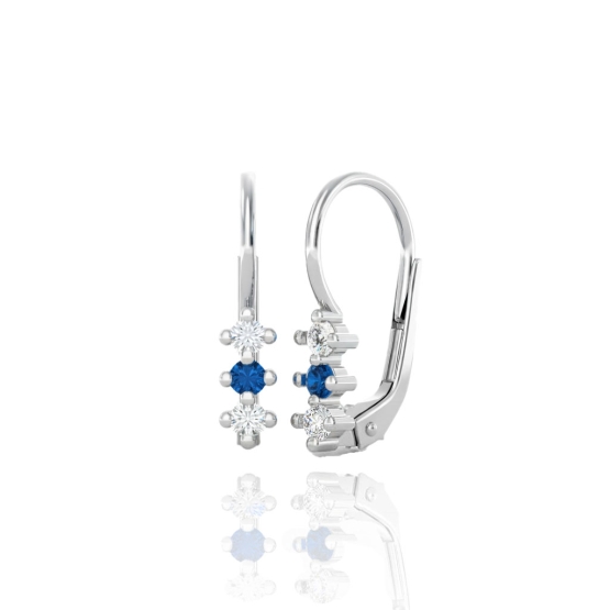 Dívčí náušnice Lumine, bílé zlato se zirkony