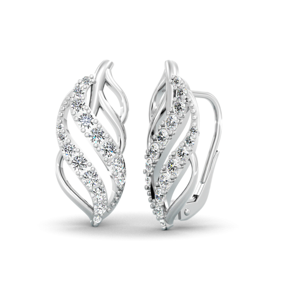 Elegantní náušnice Virelia, bílé zlato se zirkony