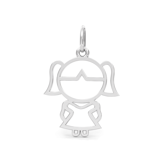 Couple, Přívěsek holka z bílého zlata